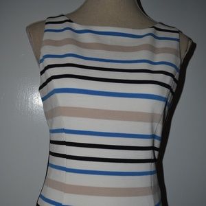 WHBM Sleeveless Striped Bodice Top Size 4